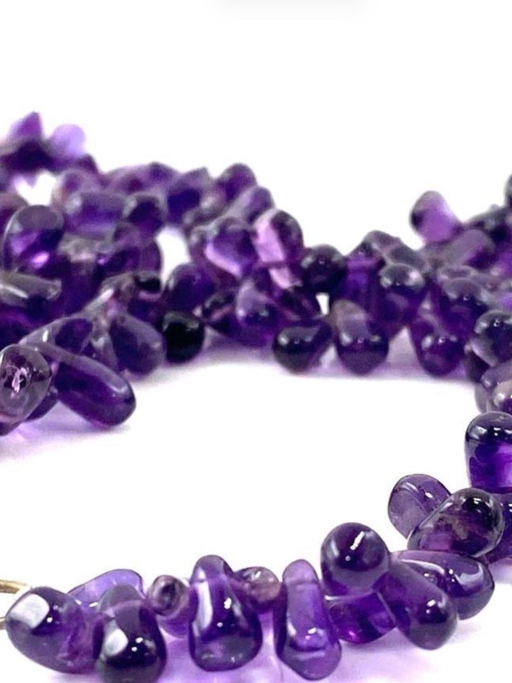 Amethyst necklace with silver clasp